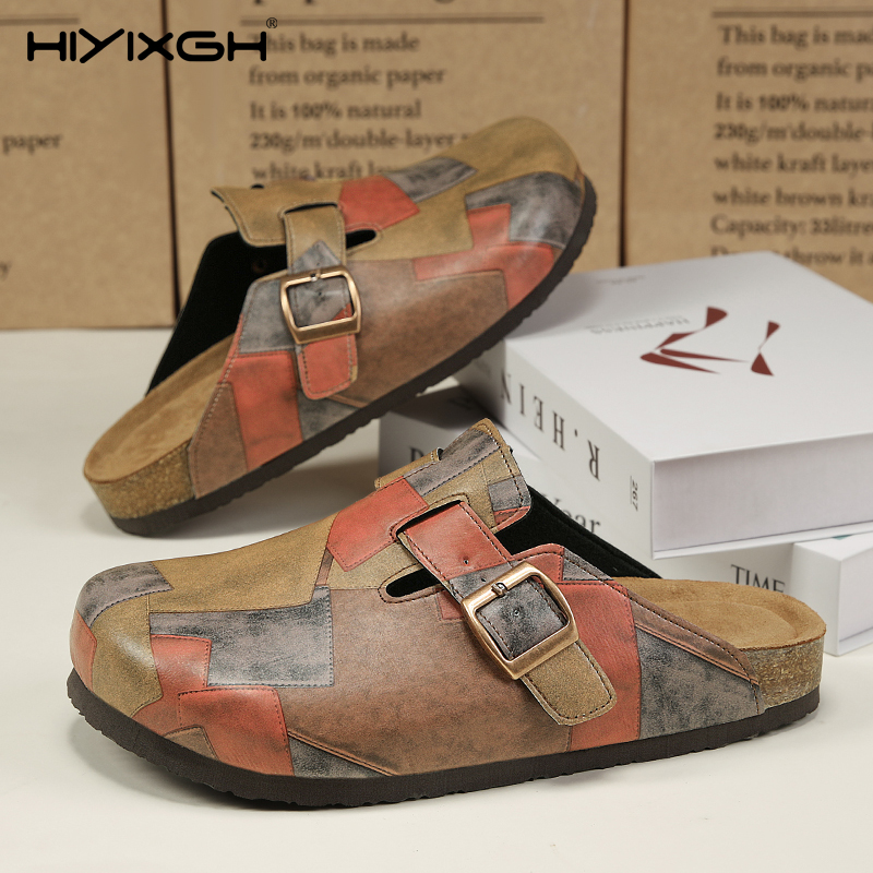 Health & Wellness Naics Code - Comfort Cork Leather Slippers for Unisex