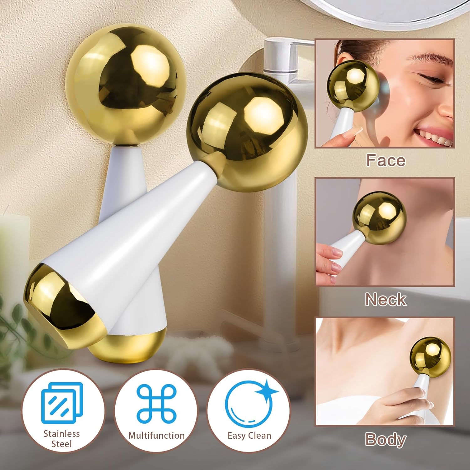 Ice Globes for Face Eyes Steel - Ice Roller Face Cold recensie en prijs