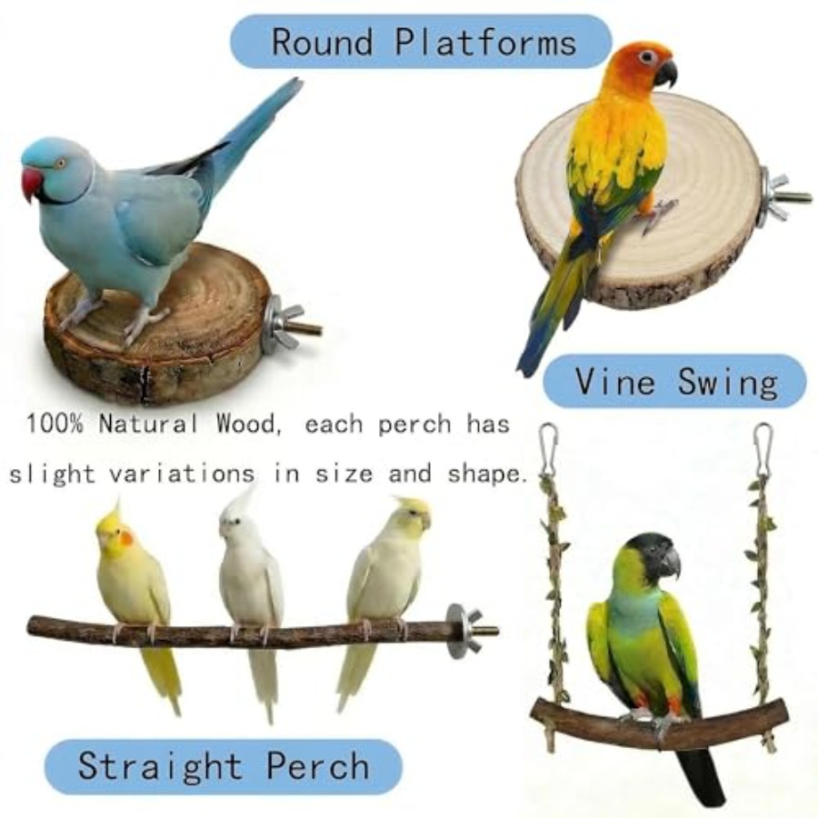 8PCS natural wood bird perches - Health & Wellness Naics Code recensie en prijs