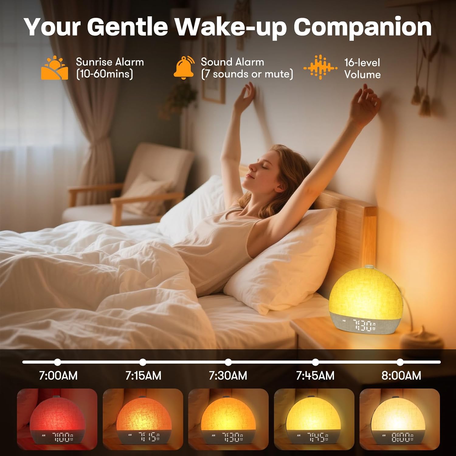 Wake Up Light Sunrise Alarm Cl - White Noise Machine Sleep recensie en prijs